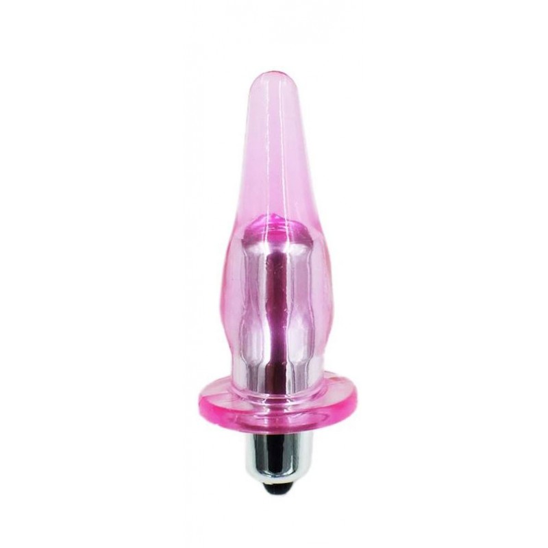 Adora Vibrating Crystal Butt Plug - Pink